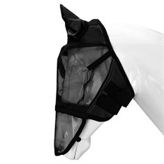 Masque anti-mouches avec nez amovible Horsegear Noir