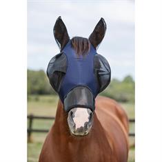 Masque anti-mouches ComFiTec Luxe Bug Eye avec oreilles et nez WeatherBeeta Bleu foncé-noir