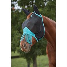 Masque anti-mouches Deluxe Fine Ears&Fringe Tassels WeatherBeeta Noir-turquoise