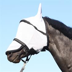 Masque Anti-Mouches Hide Horsegear Blanc-noir
