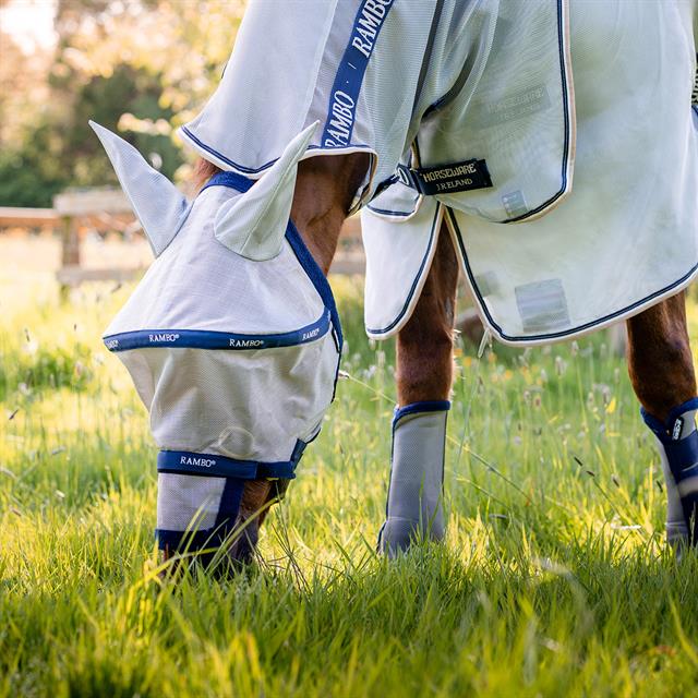 Masque anti-mouches Plus Rambo Horseware Argenté-bleu