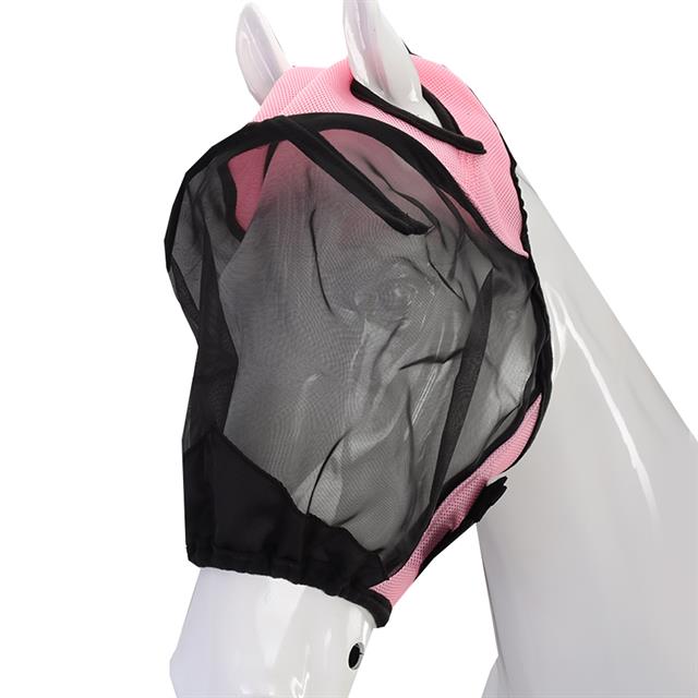 Masque anti-mouches sans oreilles ni nez HORSEGEAR Rose