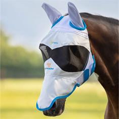 Masque anti-mouches Ultra Pro avec nez & oreilles Shires Blanc