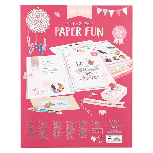 Miss Melody Livre de bricolage en papier DIY Autre