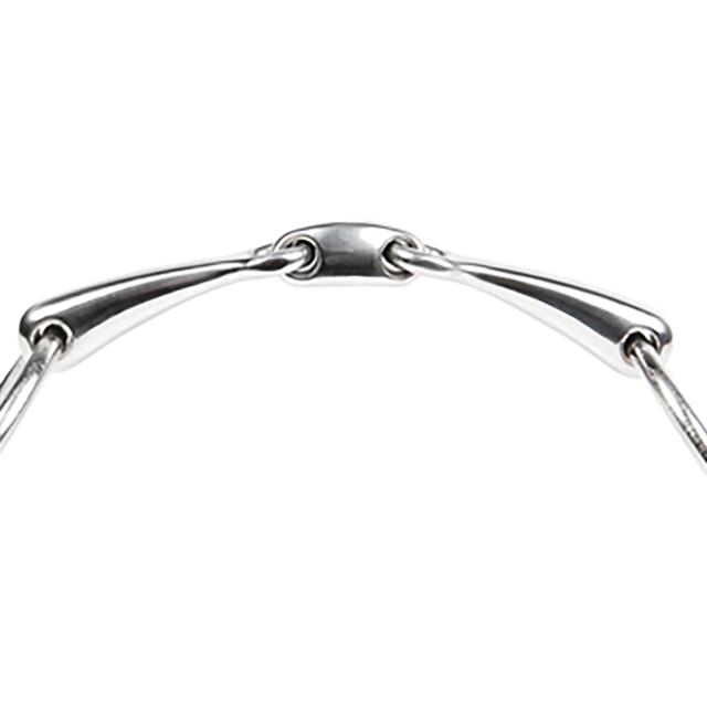 Mors à anneaux Comfort double brisure 14mm Harry's Horse Argenté