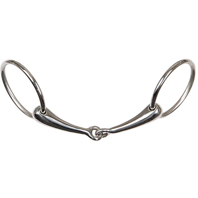 Mors à anneaux creux simple brisure 18mm Harry's Horse Argenté