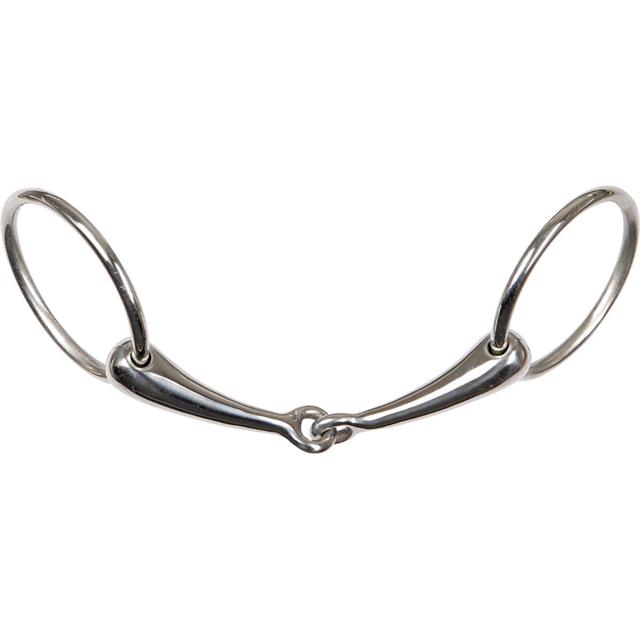 Mors à anneaux creux simple brisure 18mm Harry's Horse Argenté