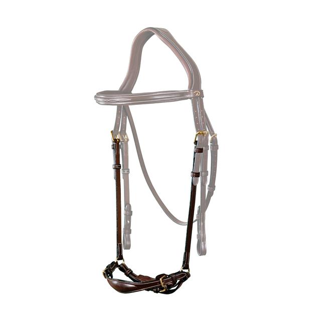 Muserolle allemande ajustable D Collection Dy'on Marron