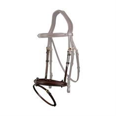 Muserolle combinée avec noseband amovible D Collection Dy'on Marron