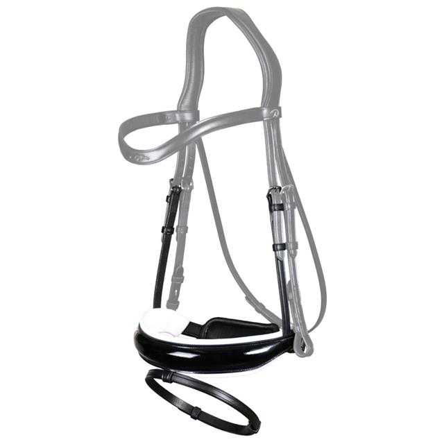 Muserolle Large Fermeture avec Vernie Doublure Blanche DRC Dy'on Noir