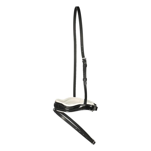 Muserolle Shaped Shiny HORSEGEAR Noir-blanc