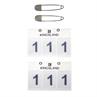 Numéros de départ 2-Pack Kingsland Blanc