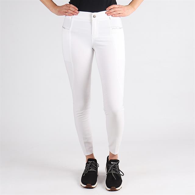 Pantalon d'équitation Crystal Enfantss Montar Blanc