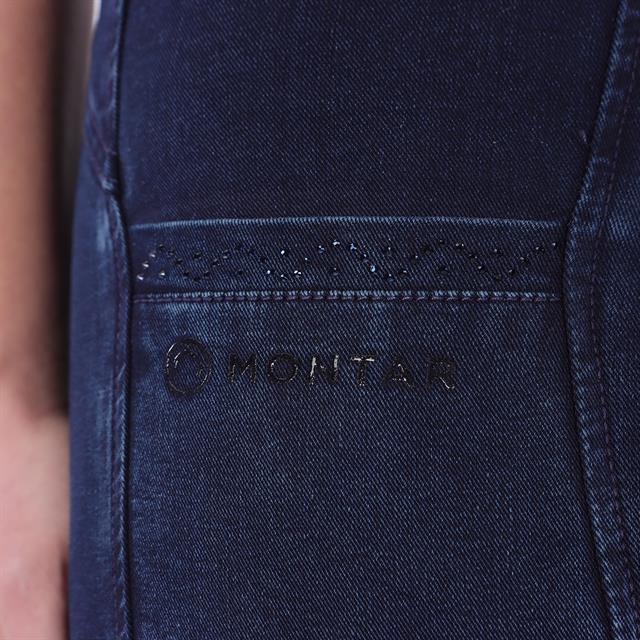 Pantalon d'équitation Crystal Enfantss Montar Denim