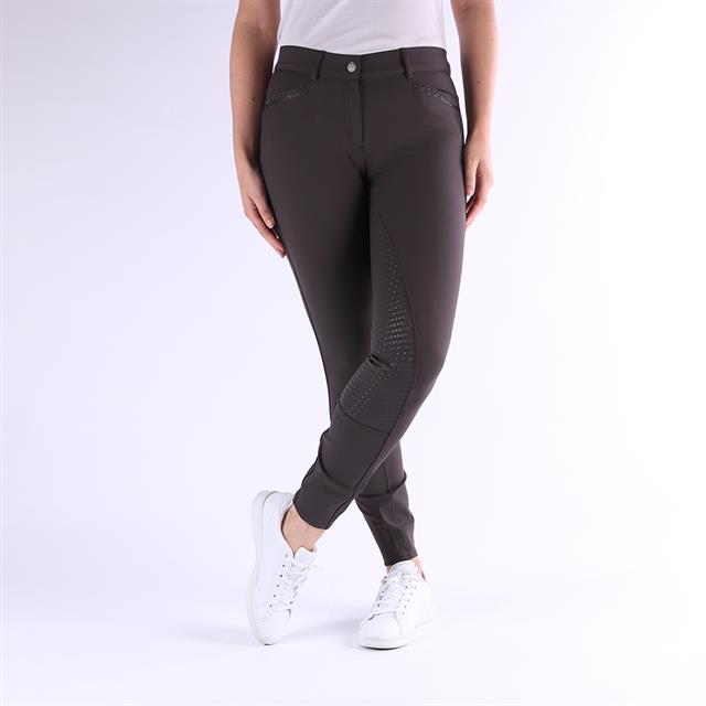 Pantalon d'équitation El Capone Full Grip Imperial Riding Marron foncé