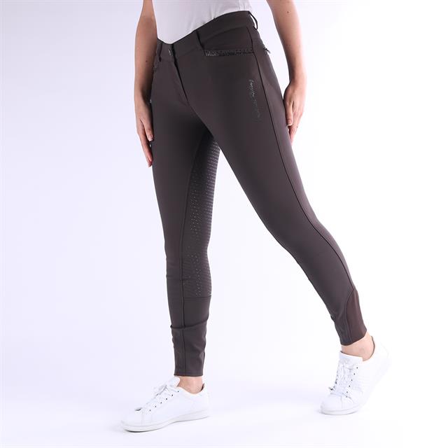 Pantalon d'équitation El Capone Full Grip Imperial Riding Marron foncé