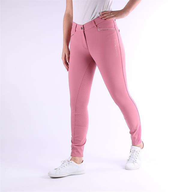 Pantalon d'équitation El Capone Full Grip Imperial Riding Rose foncé