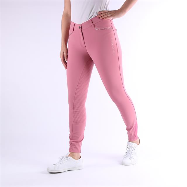 Pantalon d'Équitation El Capone Full Grip Imperial Riding Rose foncé