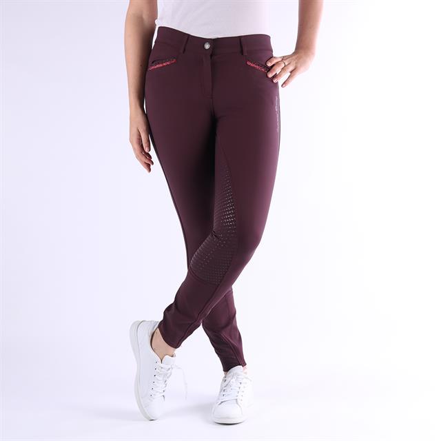 Pantalon d'Équitation El Capone Full Grip Imperial Riding Rouge foncé