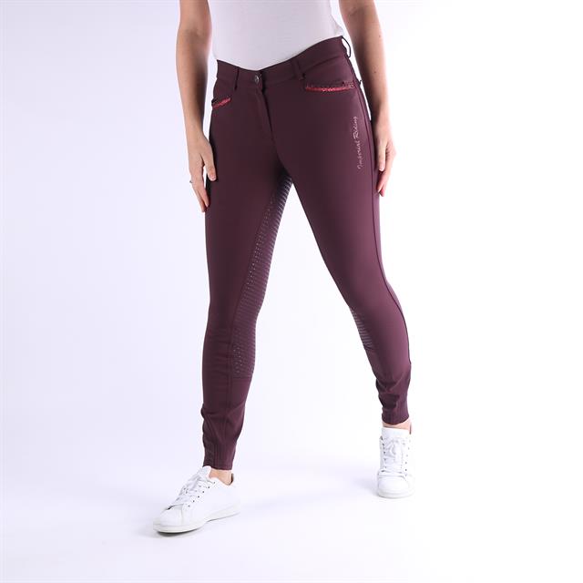 Pantalon d'équitation El Capone Full Grip Imperial Riding Rouge foncé