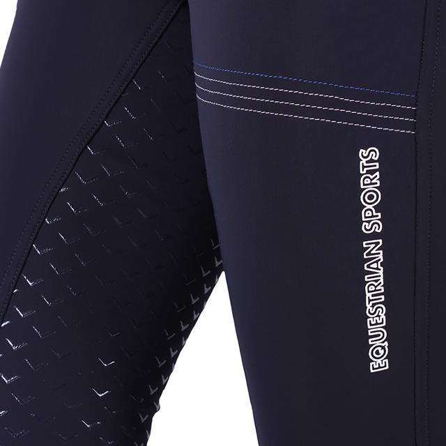 Pantalon d'équitation Emma Full Grip QHP Bleu foncé