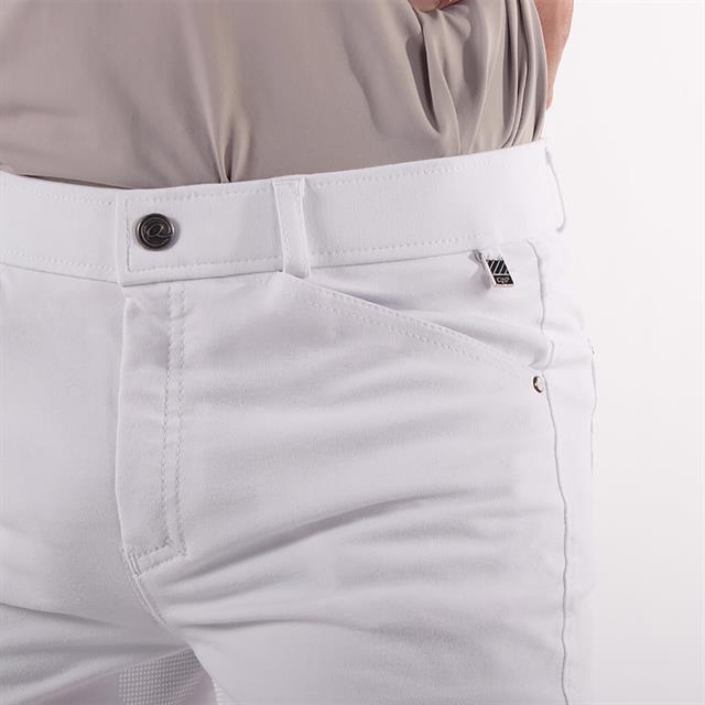 Pantalon d'équitation Fillip Basanes Grip Enfantss QHP Blanc