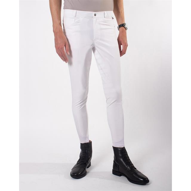 Pantalon d'équitation Fillip Basanes Grip Hommes QHP Blanc