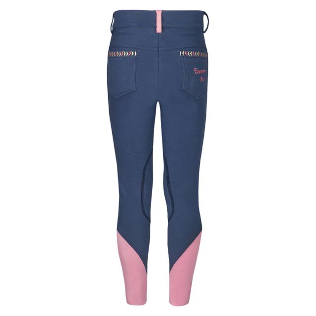 Pantalon d'équitation Jolly Presto Enfantss Full Grip Horka Bleu foncé