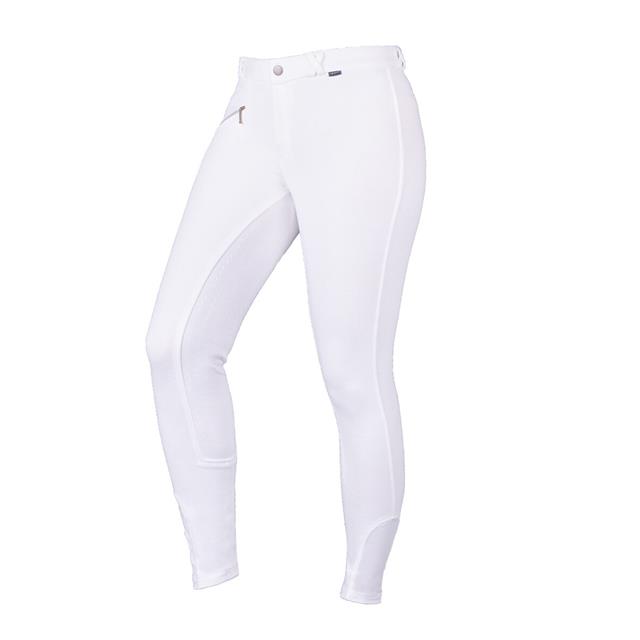 Pantalon d'équitation Junior Full Grip QHP Blanc