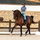Pantalon d'équitation Megan Yati Full Grip Montar Bleu