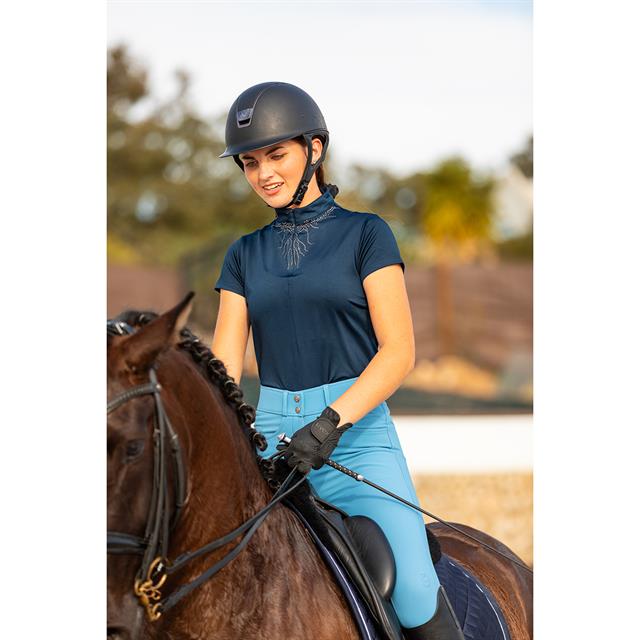 Pantalon d'équitation Megan Yati Full Grip Montar Bleu
