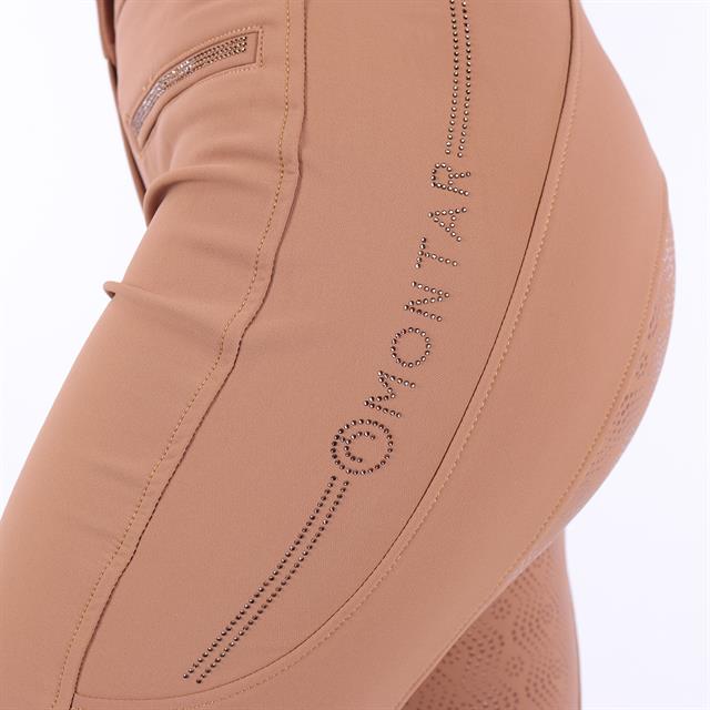 Pantalon d'équitation MOAviana Crystal Montar Full Grip Marron