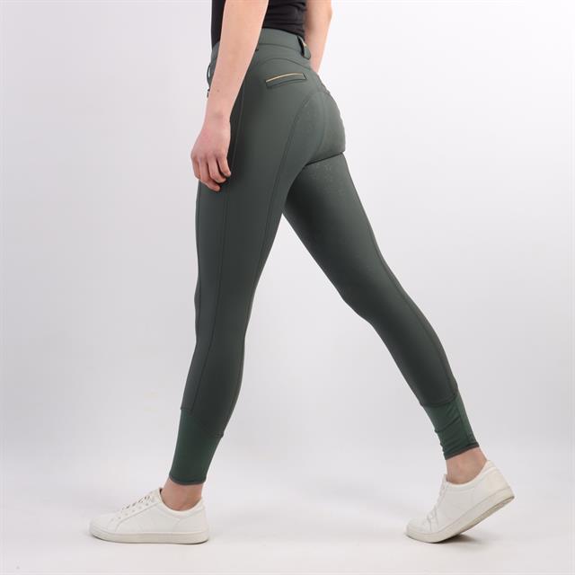 Pantalon d'équitation QNoxx Fond silicone Quur Vert foncé