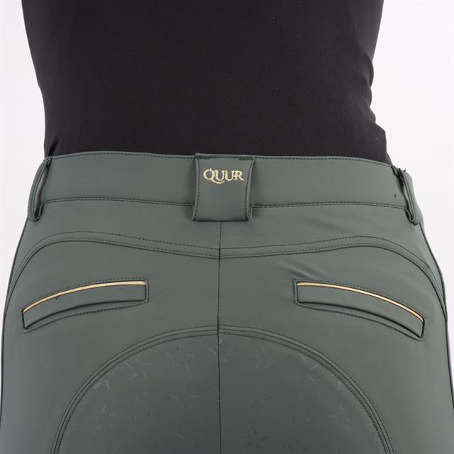 Pantalon d'équitation QNoxx Fond silicone Quur Vert foncé