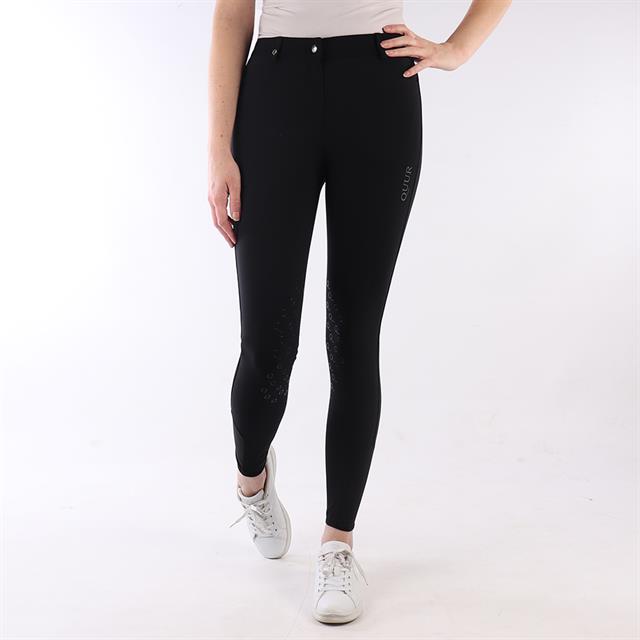 Pantalon d'équitation QSenna Basanes Grip QUUR  Noir