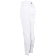 Pantalon d'Équitation Zohra Fond Cuir Easy Rider Blanc