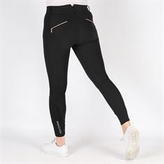Pantalon d'équitation à basanes en silicone Kenya Equithème Noir