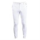 Pantalon d'équitation à fond basanes grip Gary Hommes Montar Blanc