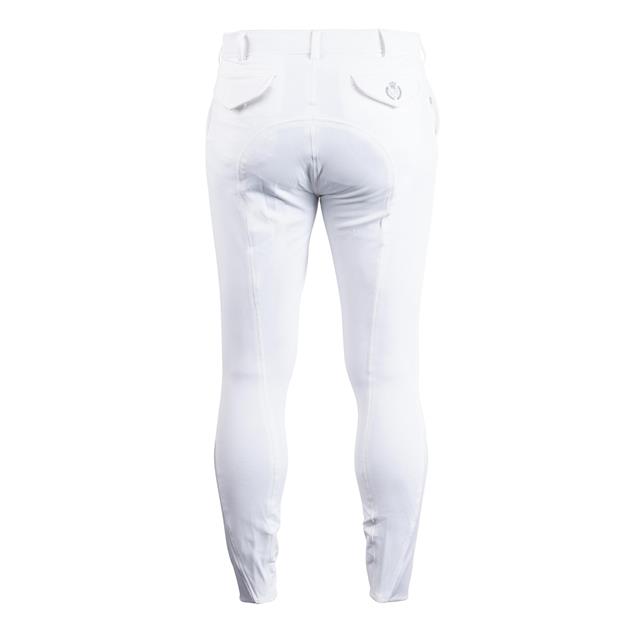 Pantalon d'équitation à fond basanes grip Gary Hommes Montar Blanc