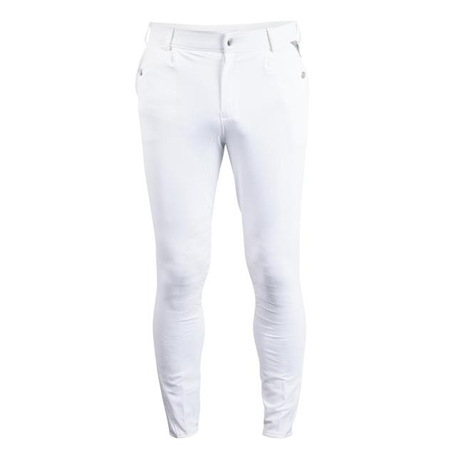 Pantalon d'équitation à fond basanes grip Gary Hommes Montar Blanc