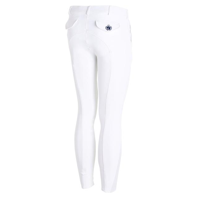 Pantalon d'équitation à fond basanes grip Gary Hommes Montar Blanc