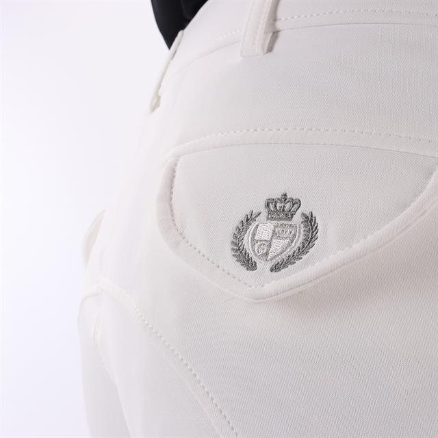 Pantalon d'équitation à fond basanes grip Gary Hommes Montar Blanc