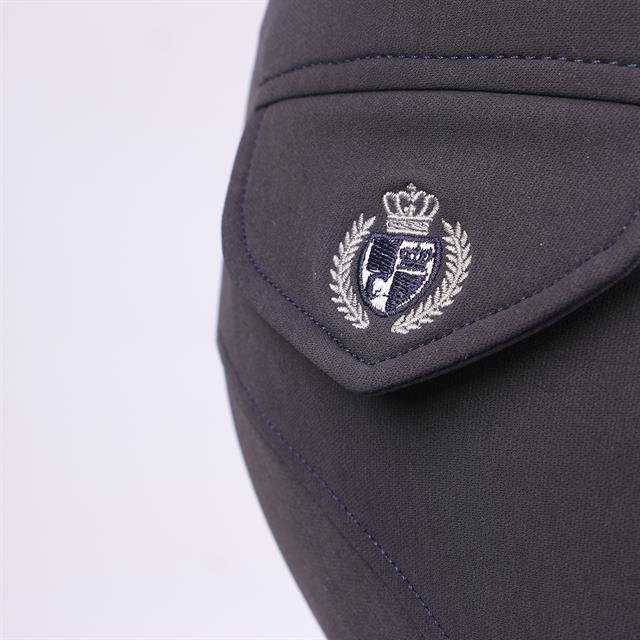 Pantalon d'équitation à fond basanes grip Gary Hommes Montar Bleu foncé