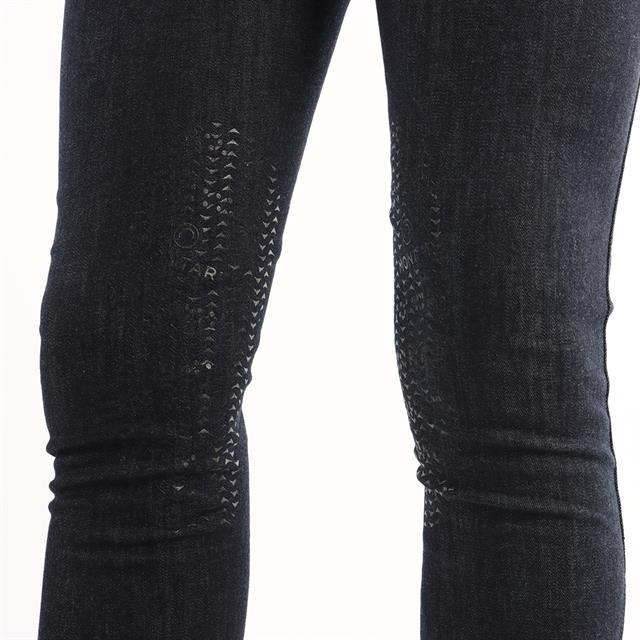 Pantalon d'équitation à fond basanes grip Gary Hommes Montar Denim