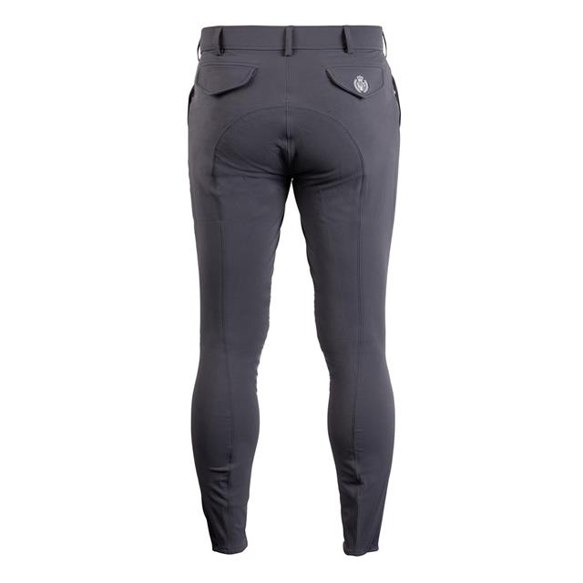 Pantalon d'équitation à fond basanes grip Gary Hommes Montar Gris
