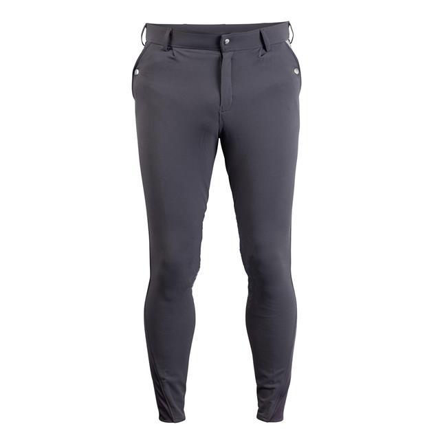 Pantalon d'équitation à fond basanes grip Gary Hommes Montar Gris