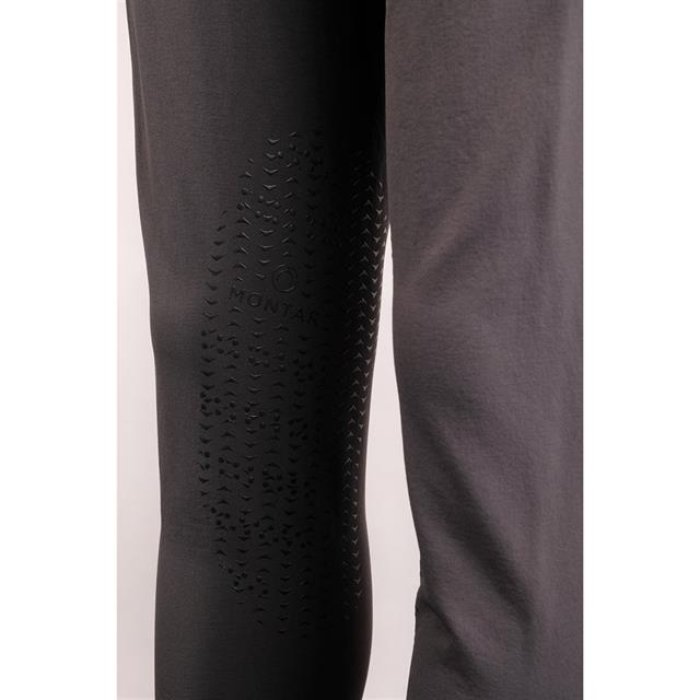 Pantalon d'équitation à fond basanes grip Gary Hommes Montar Gris