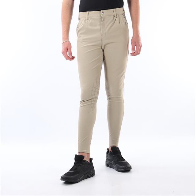 Pantalon d'équitation à fond basanes grip Gary Hommes Montar Marron moyen
