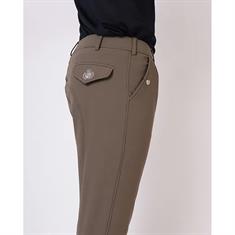 Pantalon d'équitation à fond basanes grip Gary Hommes Montar Marron