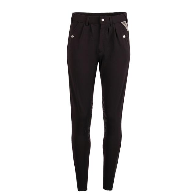 Pantalon d'équitation à fond basanes grip Gary Hommes Montar Noir